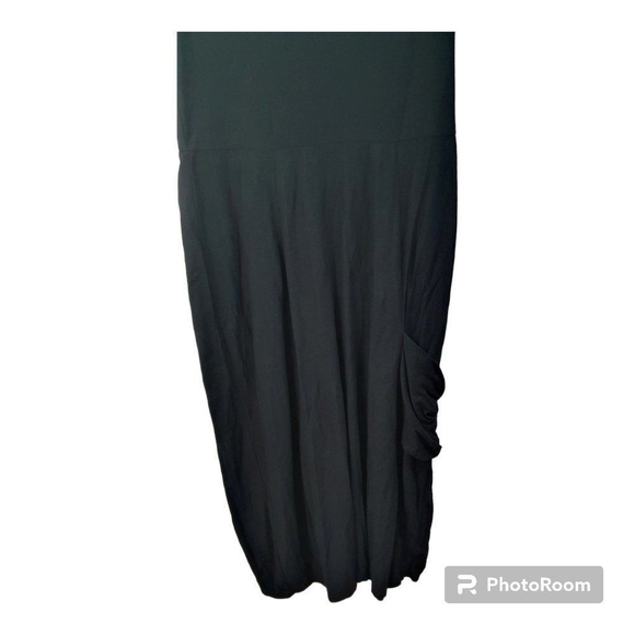 Eileen Fisher Maxi Dress Womens M Black Sleeveless Minimalist Italian Fa… - Picture 5 of 12